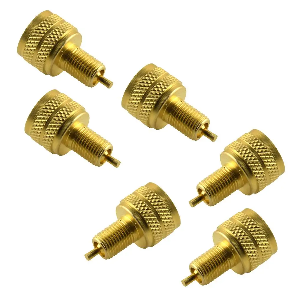 Brass External Golden Tire Bore Valve Stem Adapter Reducer 22mm - 6 Sets/lot