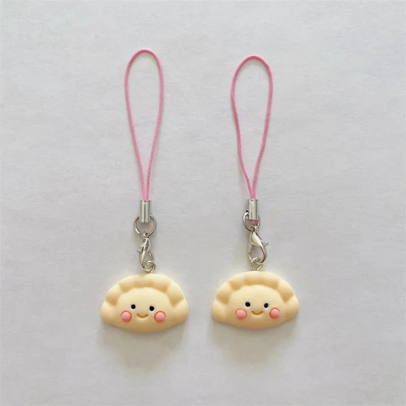 Abalorio de Mini bola de masa hervida, amuleto de Dim Sum, abalorio para teléfono móvil, llavero para bolsos y electrónica, Idea de regalo Kawaii