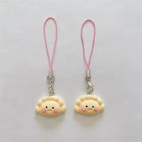 Cute Mini Dumpling Charm,Dim Sum Charm,Mobile Phone Charm,Keychain for Bags and Electronics,Kawaii Gift Idea