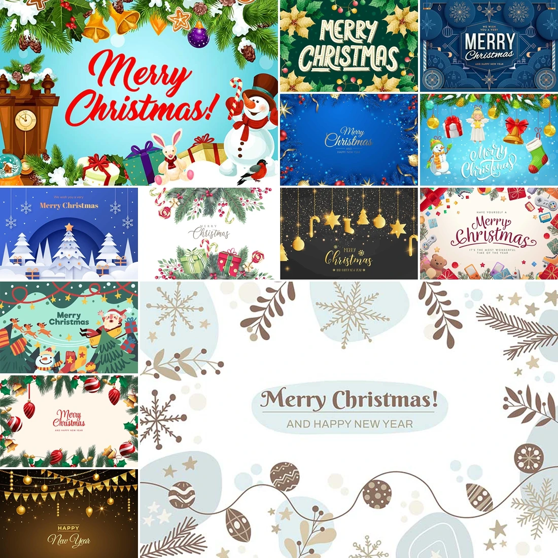 

MOON.QG Christmas Decorations Photo Background Baubles Banner Snowman Backdrops For Photography Wall Photo Booth Baby Shower