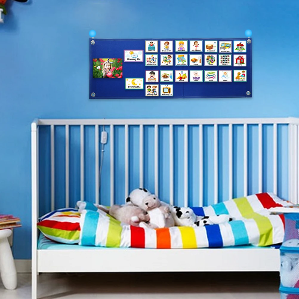 

Visual Schedule for Toddlers Behavioral Chart Kids Board Daily Routine Polyester Calendar Child