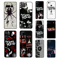 Matte Phone Case For Pixel 6A 6 5 3 XL 7 7A 4A 5A Moto G31 G50 G51 G60 G71 G22 G32 G30 G52 My Chemical Romance Black Soft Cover