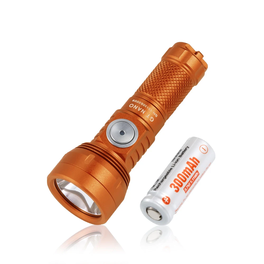 

Lumintop GT NANO3.1 400 Meters Long Range 700Lumen USB Type C Rechargeable Flashlight 10280 300mAh Battery Power Torch