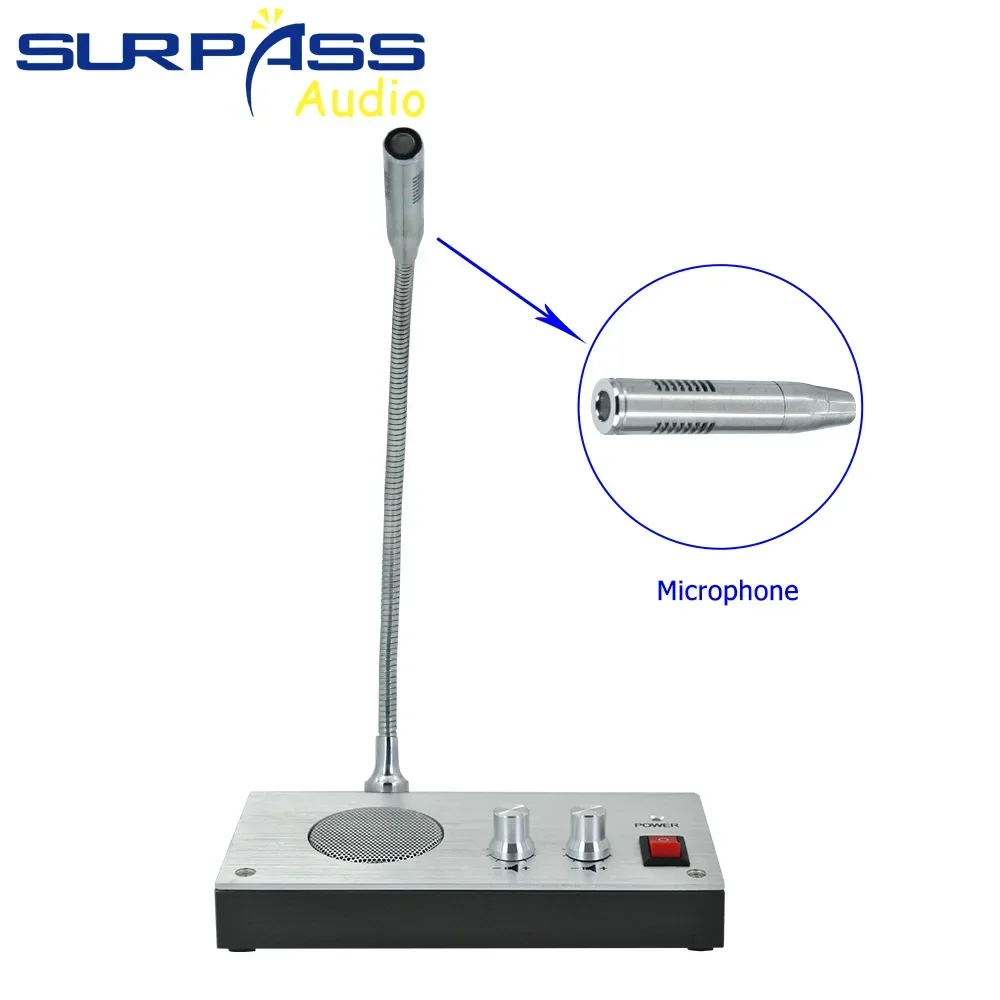 Dual Way Window Counter Interphone Counter Intercom Speaker System Antiinterference Noise Free for Restaurant Bank Office Stores