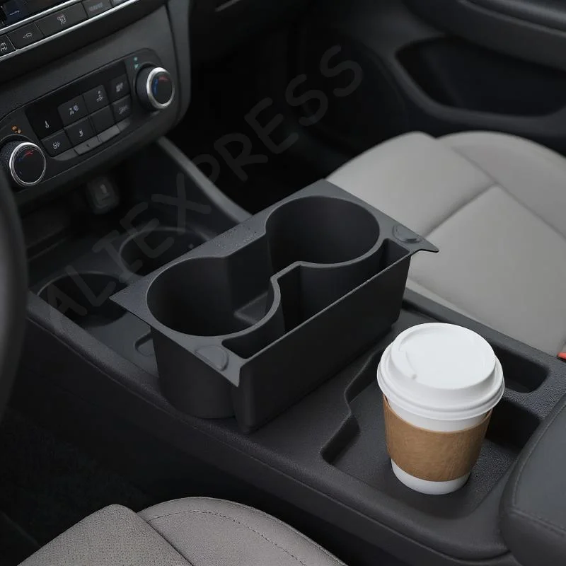 

EV3 24-25 Auto Water Cup Holder, Anti-Slip Central Console Beverage Storage Box, Car Interior Accessory