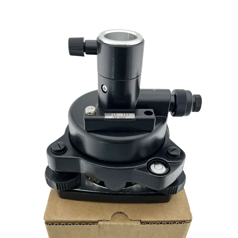 With Level Bubble Black Three-Jaw Tribrach With Adaptor For Trimble  Sok CHC Total Station Prism Adapter With Optical Plummet