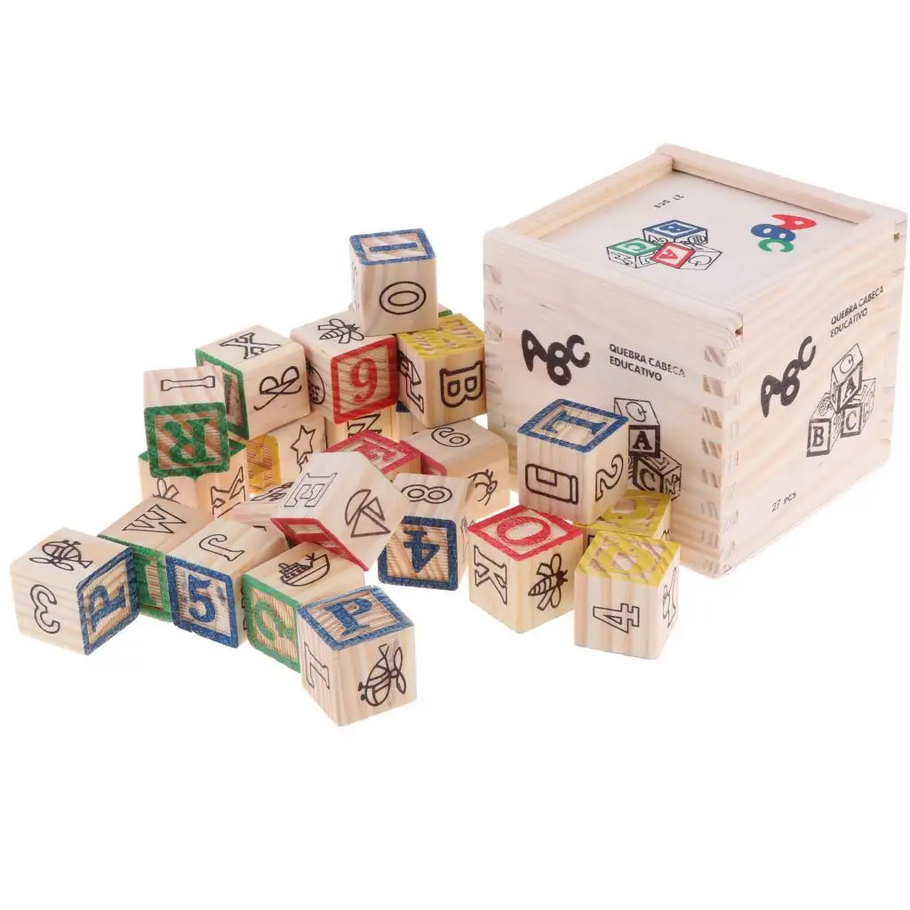 

Wooden Letter & Baby Sorting Stacking Game Toy Educational