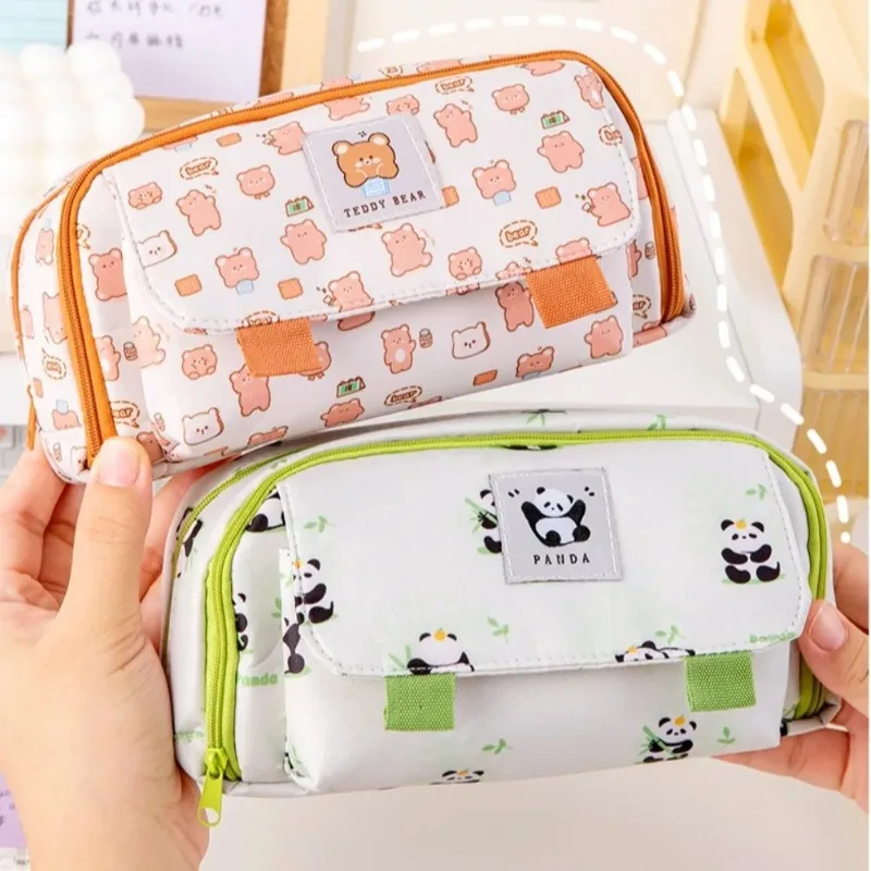 

Multi-functional Pencil Case Special Design Flip Pen Bag Portable Large Capacity Stationery Storage Pouch Office School Supplies