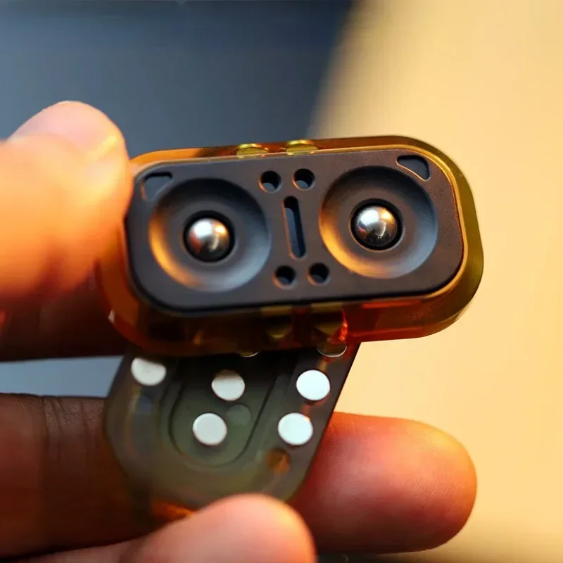 Eulen-Magnetkarten zum Stressabbau, Fidget Slider mit Fingerspitzen-Gyroskop zur Angstlinderung, mechanischer Slider-Spinner-Spielzeug
