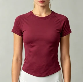 DFYZHE Women's Sportswear Short Sleeve Seamless Yoga Top Fitness Stretch Breathable Sports Running Yoga Weara