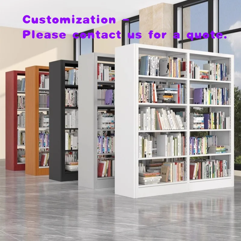 

custom.Modern Simple Durable Steel School Student Display Book Shelf Wall Floor Standing Library Storage Bedroom Living Room Din