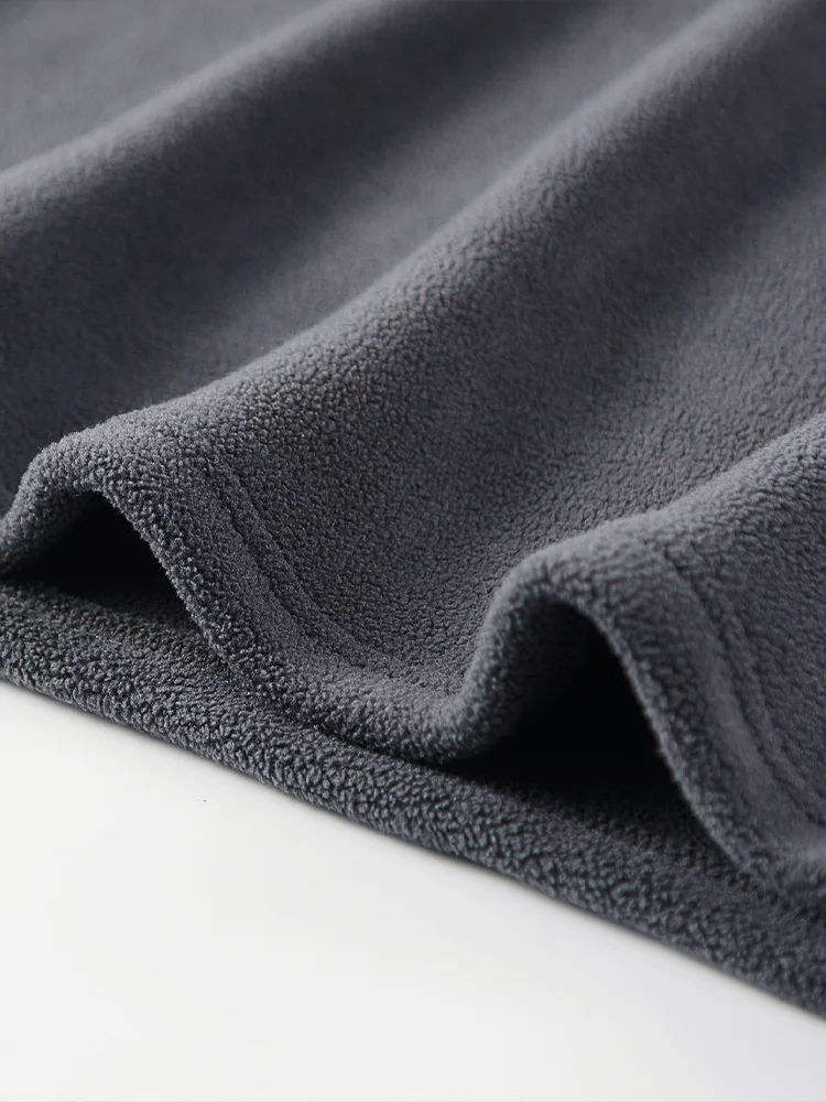 نصف رمادي داكن - بلوفر صوف بسحاب مع علم نرويجي وتطريز "نرويج الخارجية".