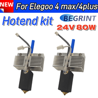 For ELEGOO Neptune 4 Plus Max Hotend 24V 80W Kit Brass Hardened Steel Nozzle High speed 3D Printer Accessories For elegoo 4 Plus