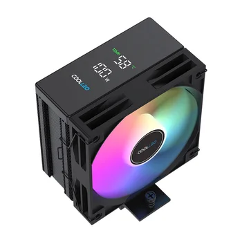 COOLLEO B40S ARGB 4 heat pipes CPU cooler professional dig digital display radiator lga200W CPU AIR COOLER LGA1700 AM4 AM5