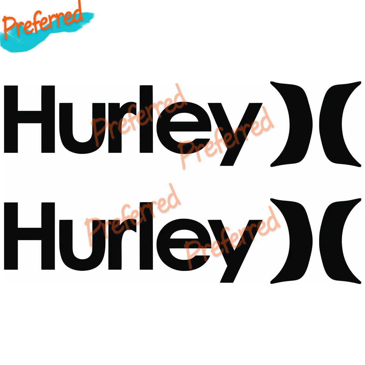 2 X PEGATINAS STICKER VINILO PACK Hurley Surf AUFKLEBER VINYL