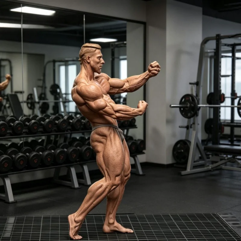 Muscle Man Figurine, Fitness Sculpture, Human Statue, 20cm Tabletop Model, Action Figure Best-Selling Series, Gym Decoration