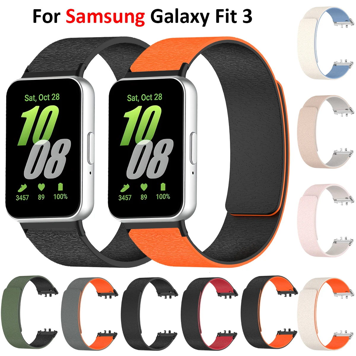 2025 Magnetic Strap For Samsung Galaxy Fit 3 Silicone Adjustable Watch Band For Samsung Galaxy Fit 3 Smart Bracelet Wristband
