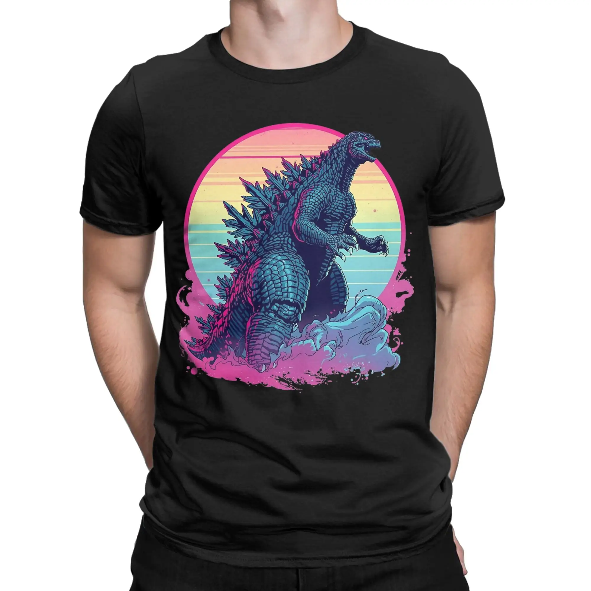Monster G-Godzillas Men T Shirt  Humorous Tees Short Sleeve O Neck T-Shirts Pure Cotton New Arrival Clothing - view 2
