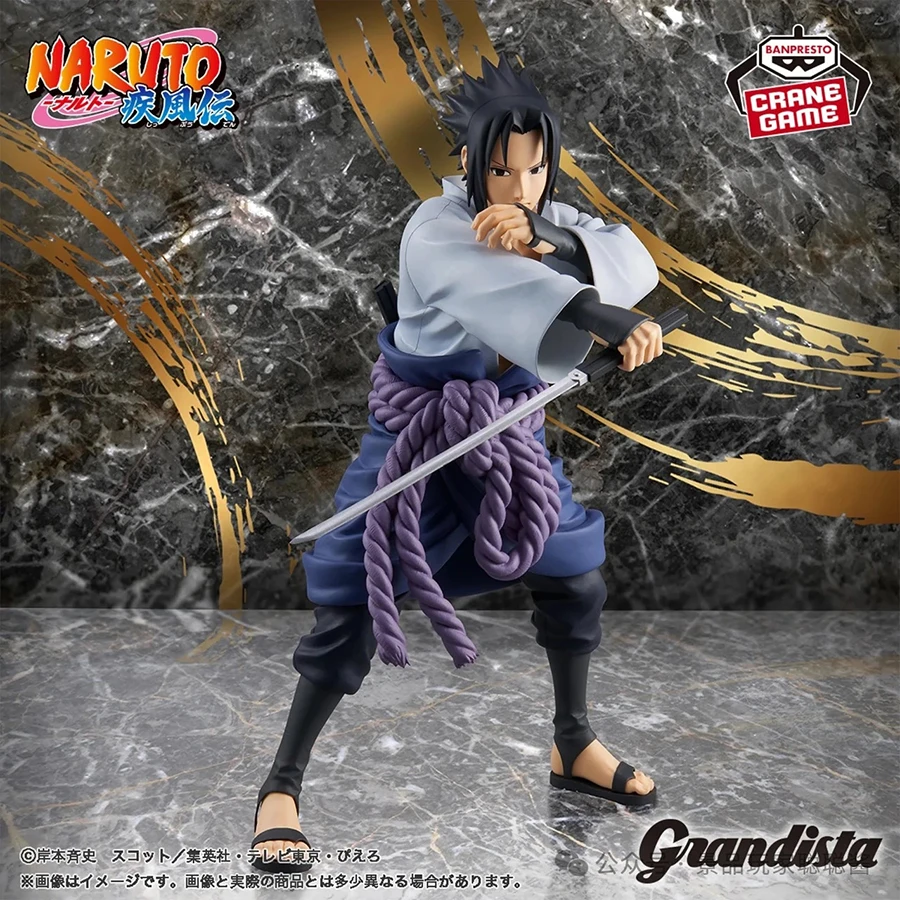 

Bandai Naruto Shippuden Аниме Фигурки Grandista Uchiha Sasuke ПВХ Фигурки 240 мм Саске Фигурки Коллекционная модель игрушки