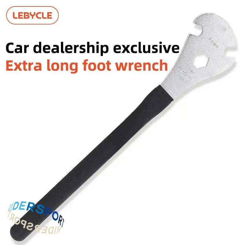 Lebycle Professional Level Bike Pedal Wrench Extra Long Handle Cycling Pedal Spanner Install Tool 15mm Maintenance And Repair