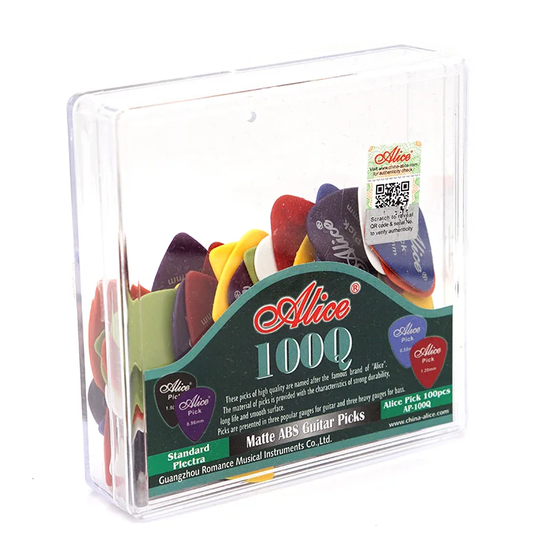 Alice Guitar Picks 100pcs Matte Anti-Slip 0.58-1.5mm Mixed Thickness Picks with Box, Suitable for Acoustic & Electric Guitars - view 3