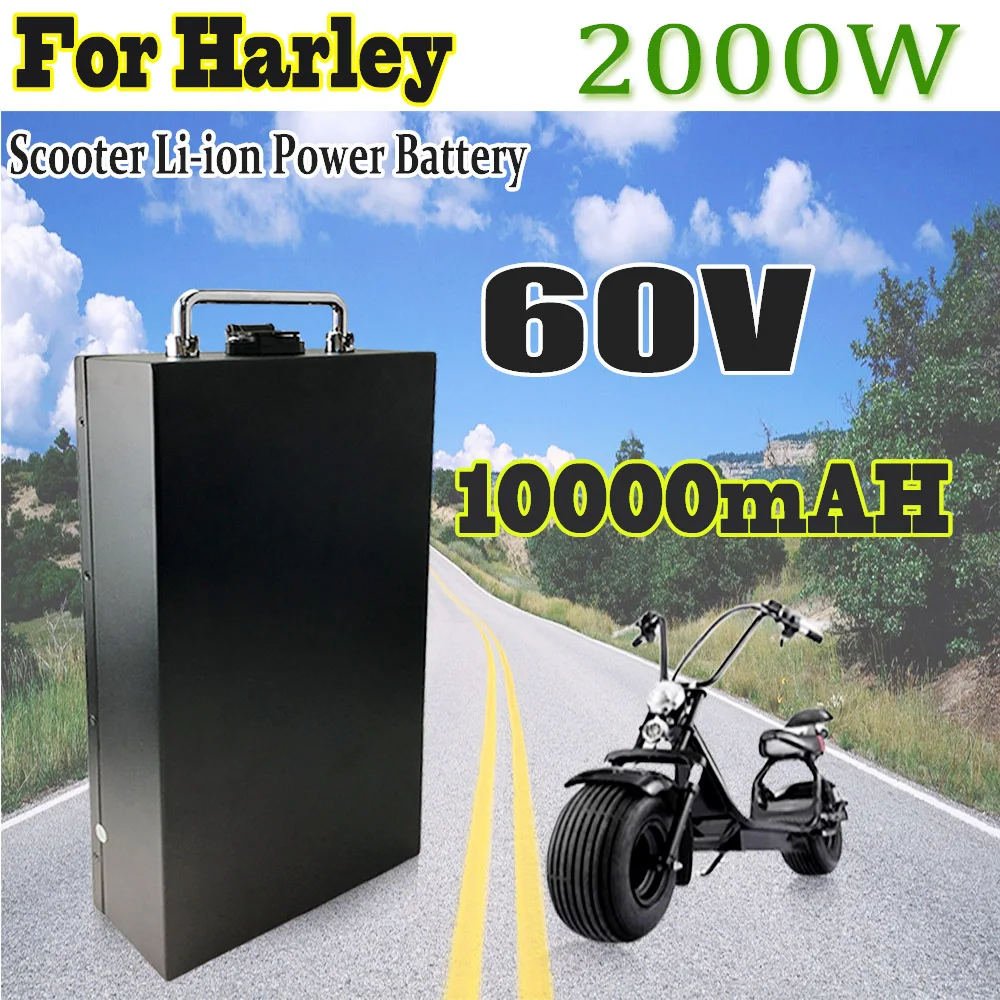 

10000mAh Battery al litio elettrica impermeabile 18650 batteria 60V 10ah per Citycoco pieghevole a due ruote+charger