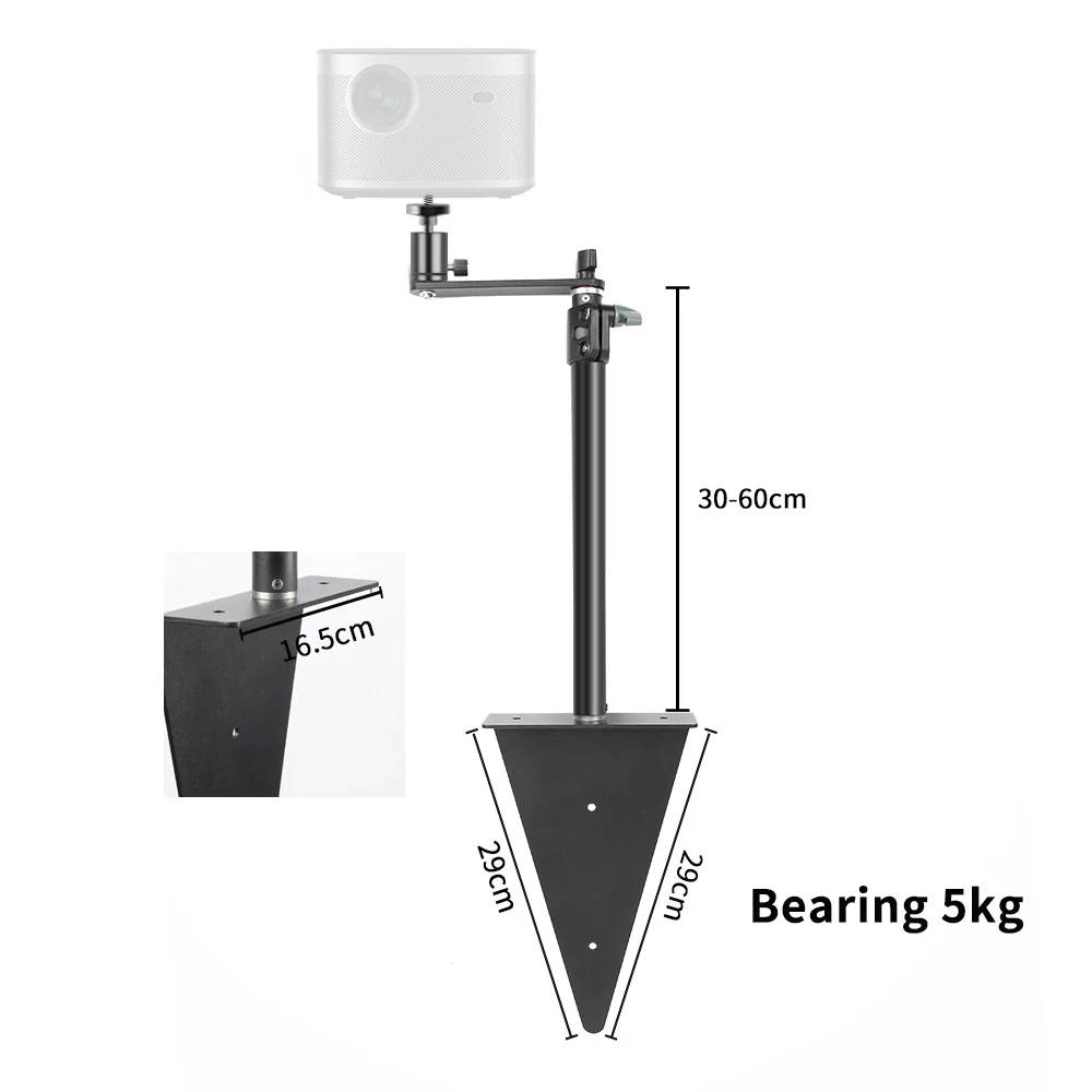 360องศาการหมุน PTZ ขาตั้งผู้ถือขาตั้งกล้อง Clamp โต๊ะ1/4 "ติดตั้งสำหรับแหวนไฟกล้อง DSLR