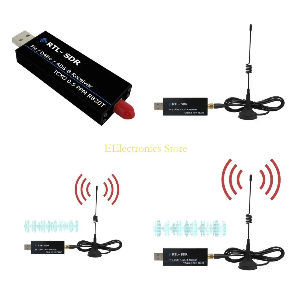 

B03C Цифровой приемник с широким диапазоном частот, USB-интерфейсы, 24–1766 МГц, полнодиапазонный программный радиоприемник