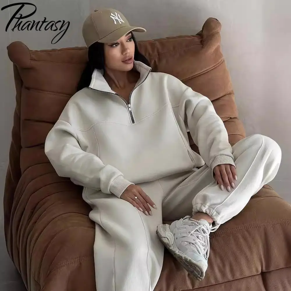 

Phantasy Y2K Women Casual Fashion Long Sleeved Sweater Solid Color Pants Set 2-Piece Set Female Outfit Clothes Vintage Clothing