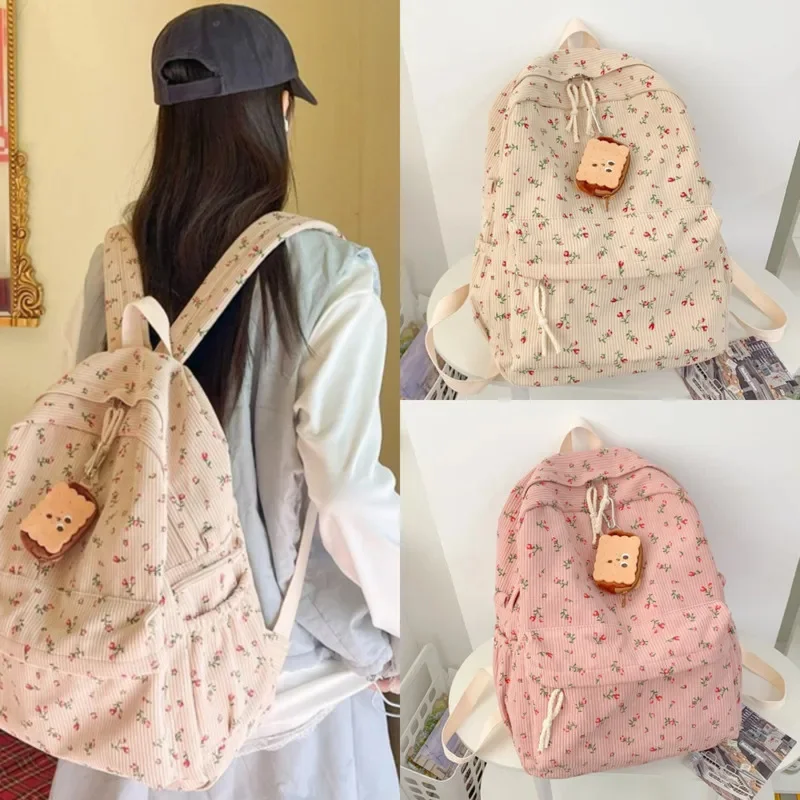 Korean Bow Backpacks Biscuit Wallet Waterproof Lightweight Cute Blocking Bag Casual Pleated Student High Capacity Backpacks New