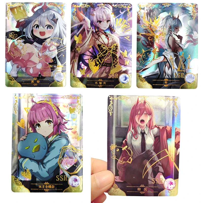 Goddess Story Power Elysia Shokuhou Misaki Anime Characters Bronzing Collection Flash Card Cartoon Toys Christmas Gift