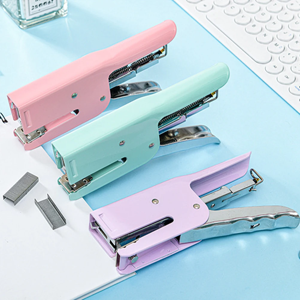 

Handheld Stapler Office Supplies Metal Heavy Duty Multi Function Professional Paper Binder Compact Reusable Household Tool