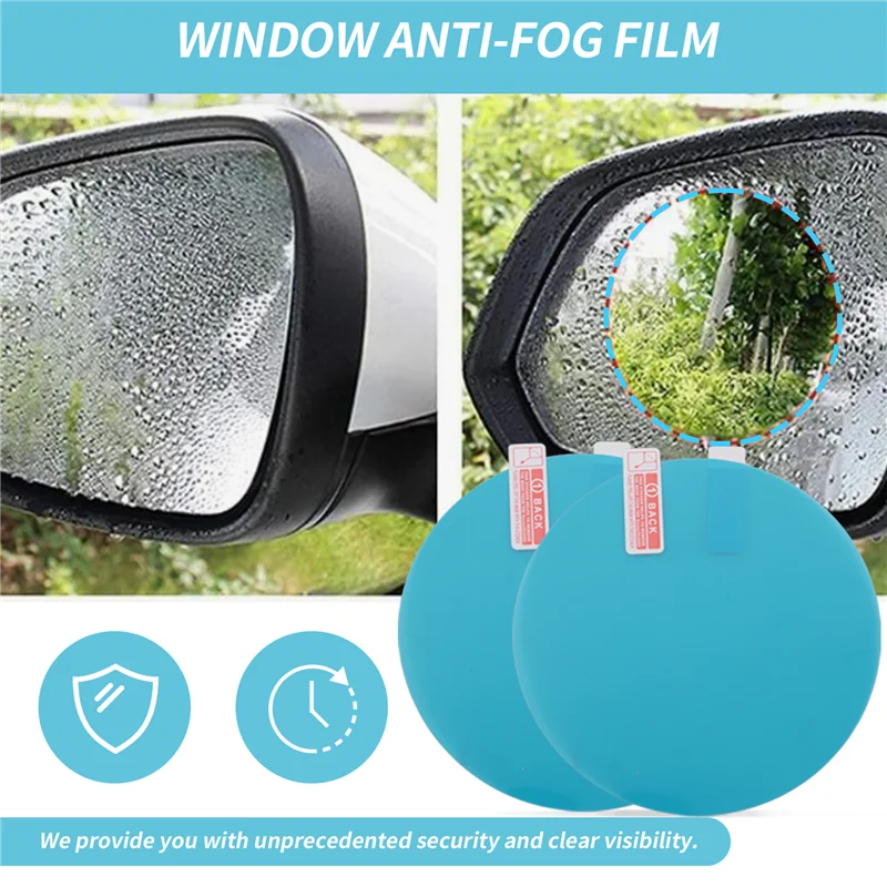 4 pezzi pellicola per specchietto retrovisore per auto pellicola antiriflesso per specchietto laterale per auto pellicola nano anti-fog pioggia protezione membrana impermeabile retrovisore per auto