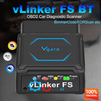 2025 Vgate vLinker FS OBDII Scanner For Ford FORScan For BMW BIMMERCODE HS MS CAN Code Reader Coding Elm327 Android & iOS