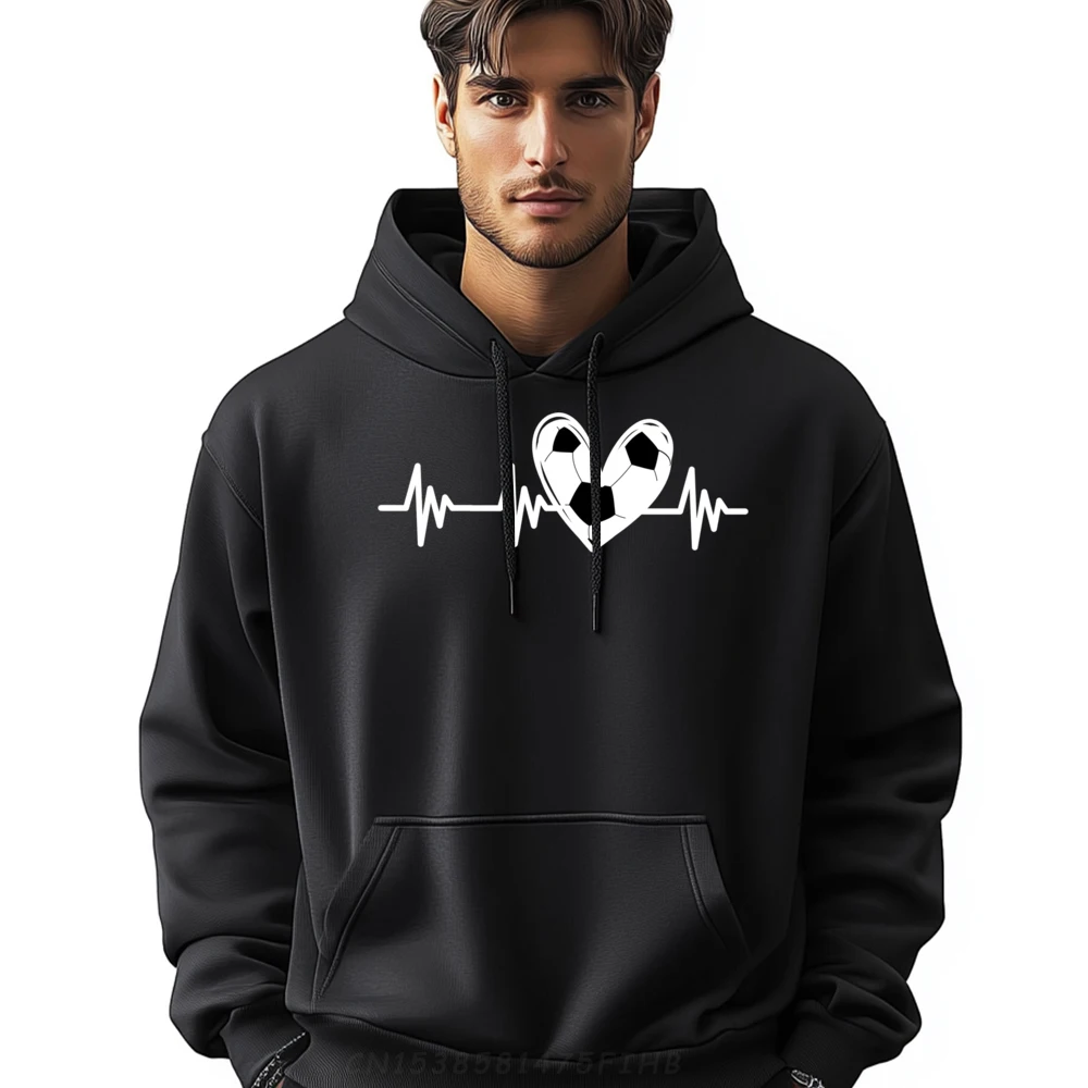 

Heartbeat Soccer Lover Tween Girls Teen Sports Mom Women Graphic Sweatshirts Men Polyester Spring Gifts For Men Happy New Years