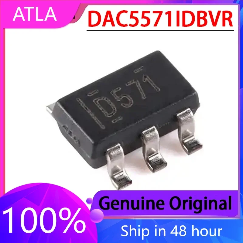 

5PCS Original DAC5571IDBVR Screen Printed D571 SOT-23-6 8-digit Analog-to-digital Converter Chip