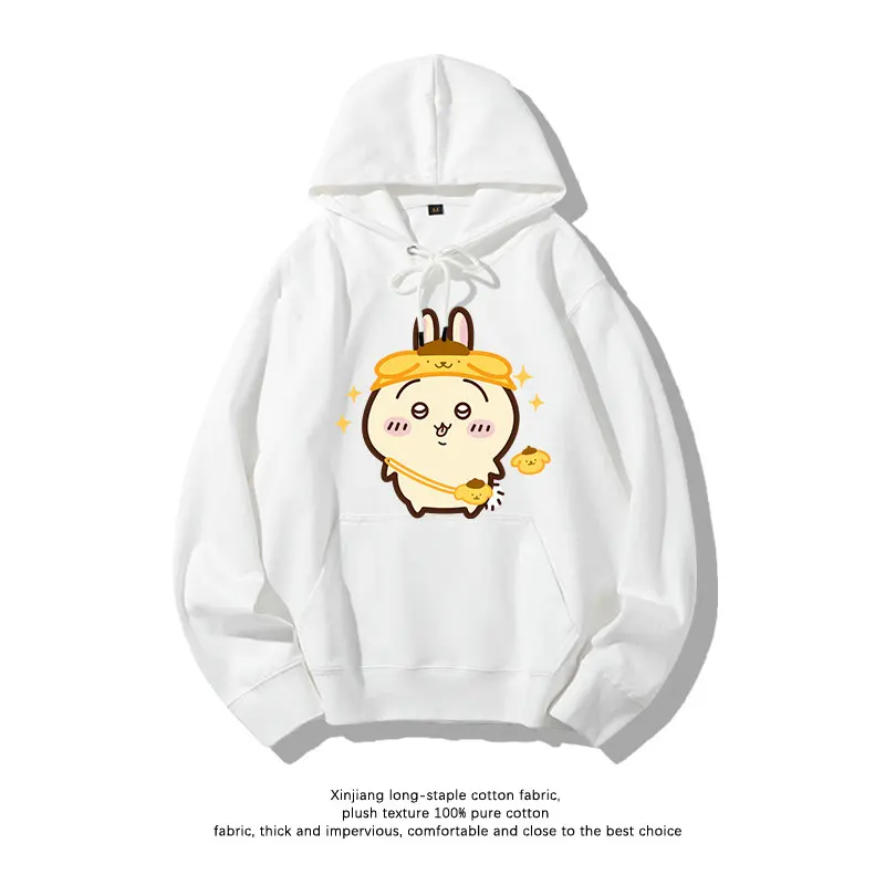 Chiikawa Sanrio Hooded Sweatshirt for Women Hello Kitty Cinnamoroll My Melody Kuromi Usagi Hachi Sweatshirt Top Gift