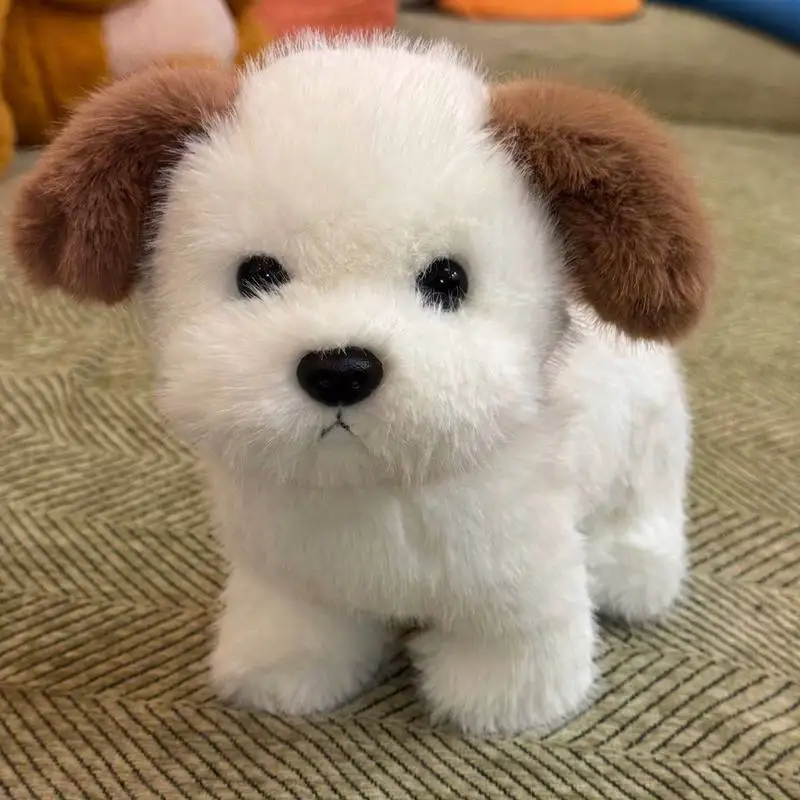 

Cute Grumpy Puppy Plush Toy Fluffy White Brown Stuffed Animal Birthday Gift For Girls Best Friends Girlish Heart Holiday Present