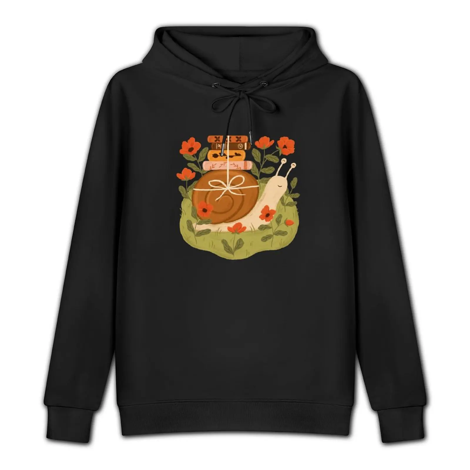 Snail Carrying Books Pullover Hoodie fashion men streetwear men autumn hoodie