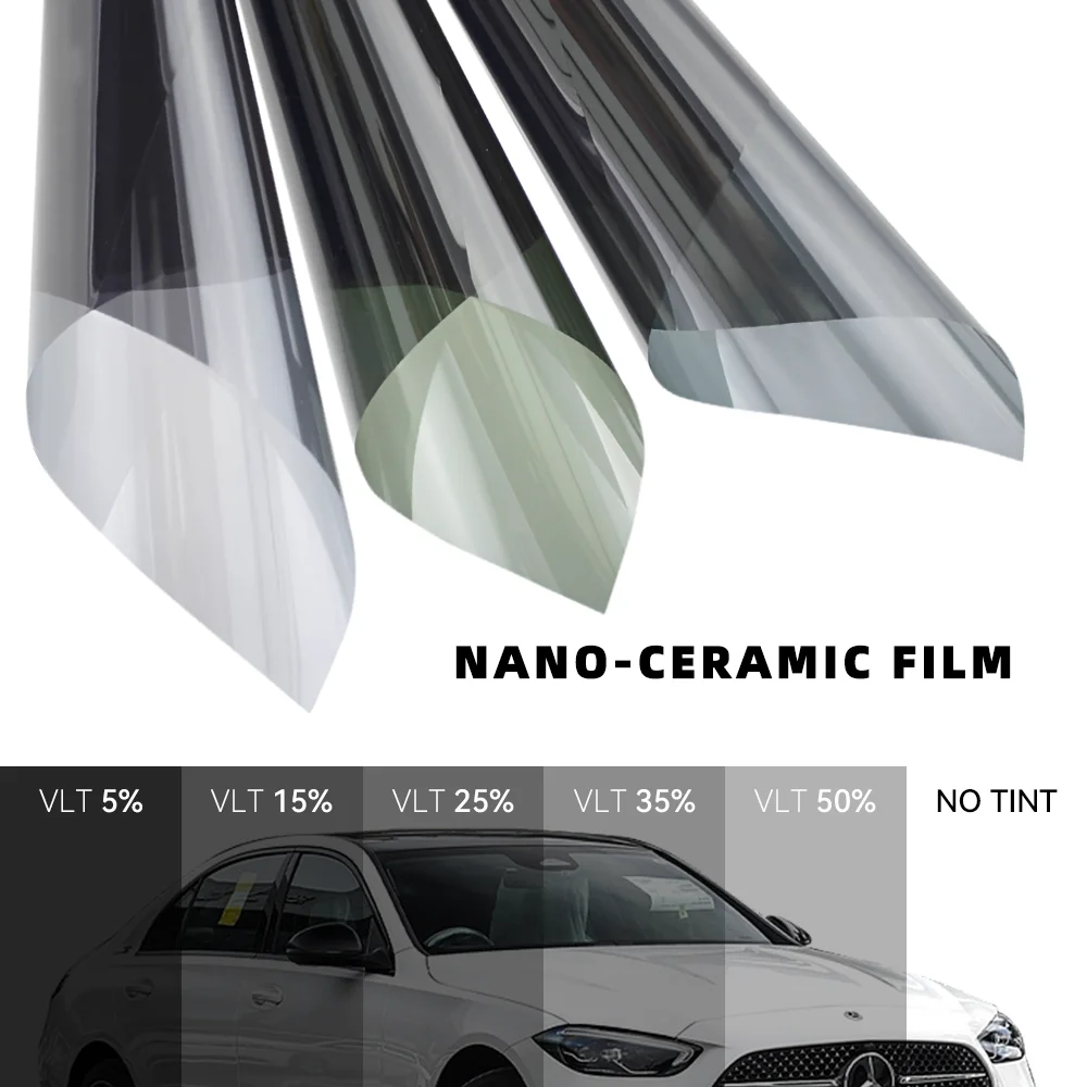 50cm * 400cm HIR100 % qualità Nano Ceramic hir100% pellicola oscurante per vetri in carbonio per auto di casa pellicola per vetri oscurante per