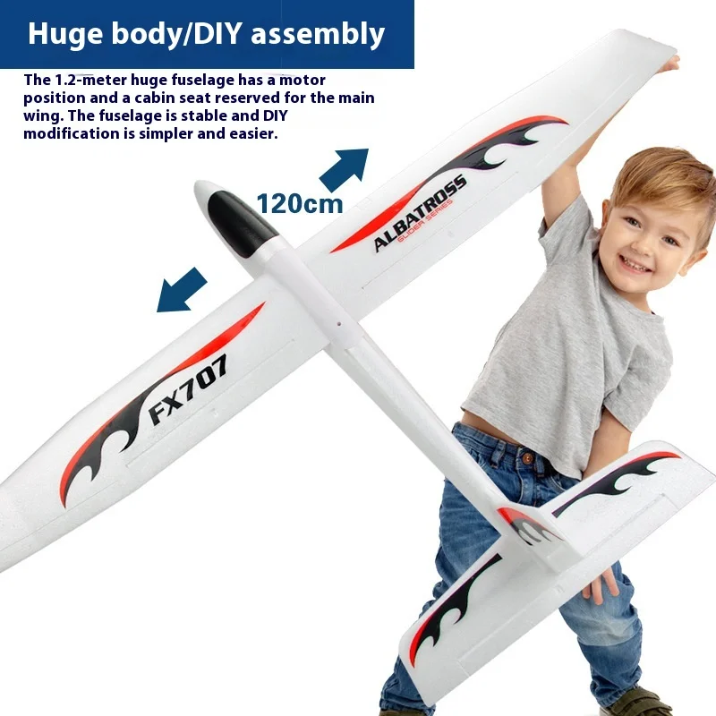 FX707S aircraft upgraded and enlarged version of large-scale EPP foam hand-thrown aircraft model.