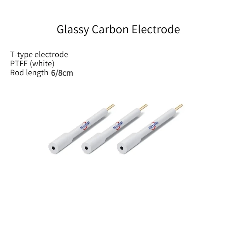 

T-type electrode PTFE Encapsulation Glassy Carbon Electrode, Imported Glassy Carbon 6/8cm Rod Length 1-10mm Diameter