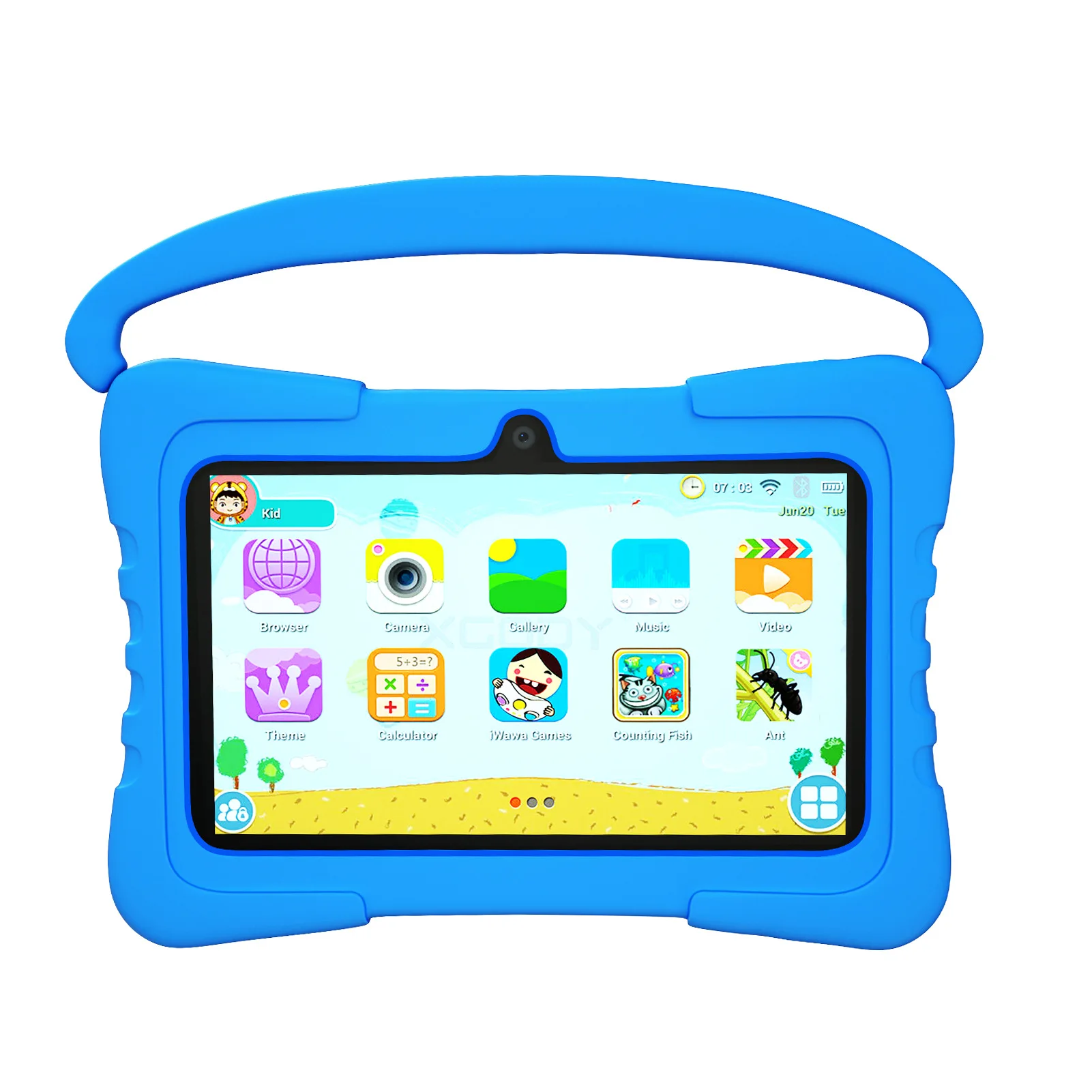Hot selling and popular New Children's Tablettee PC Tablet  Drop Proof Silicone Set Children's Educational Toy Holiday Gift