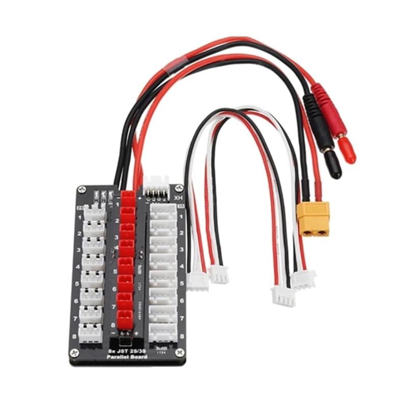 Charging Process with Xt30 Plug 1s 3s Lipo Battery Parallel Charging Board for Hobbyists and Toy Enthusiasts