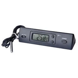 Mini Thermometer Electronic Digital Outdoor Multifunction Thermometer Car Thermometer Indoor with Probe Time Temperature Display