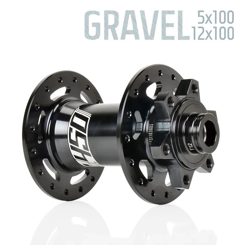 KOOZER bujes delanteros de carretera Gravel CX 5x100mm QR 9x100mm TA 12x100 a través de 28H 32H agujeros 6 pernos freno de disco de carretera piezas de bicicleta bujes de bicicleta