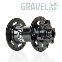 KOOZER bujes delanteros de carretera Gravel CX 5x100mm QR 9x100mm TA 12x100 a través de 28H 32H agujeros 6 pernos freno de disco de carretera piezas de bicicleta bujes de bicicleta