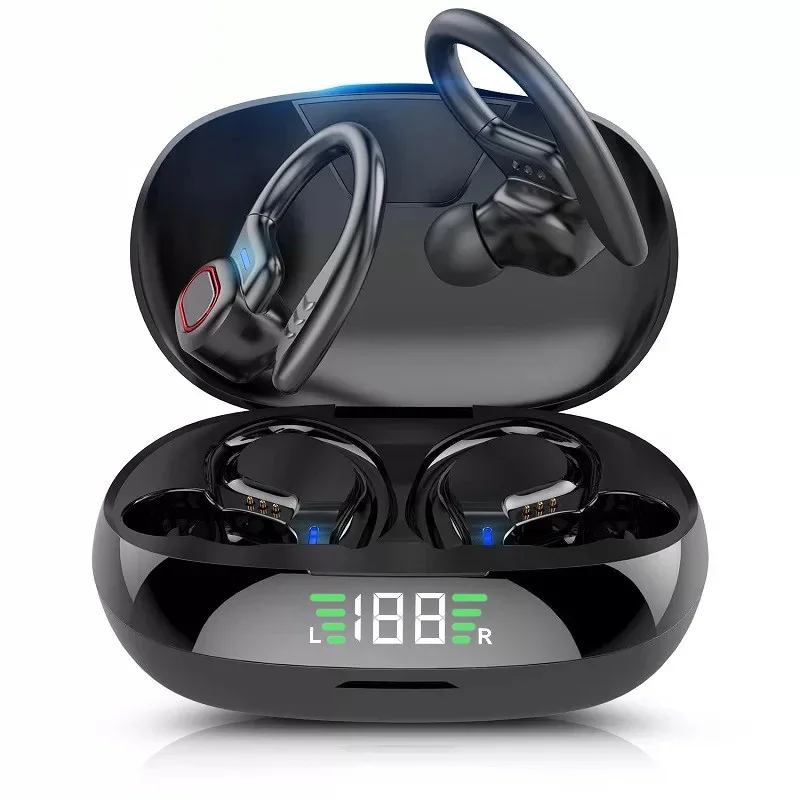 

True Wireless Earphones Sport Waterproof Bluetooth 5.2 Headphones HiFi Stereo Earhook TWS Headset Gaming Earbuds