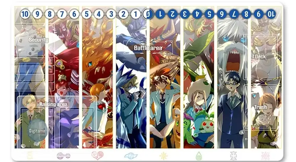 

Настольная игра Digimon Playmat, размер 60X35 см, игровые коврики, совместимые с DTCG - 1972249
