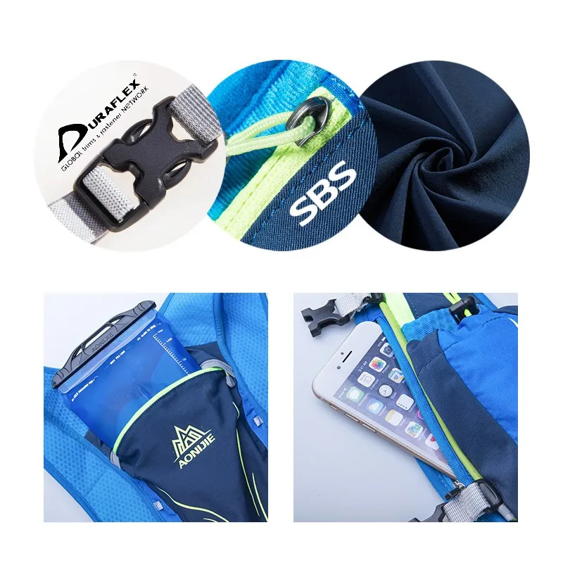 AONIJIE Newest E885 Hydration Backpack Rucksack Bag Vest Harness For 2L Water Bladder Hiking Camping Running  Race Sport 5.5L